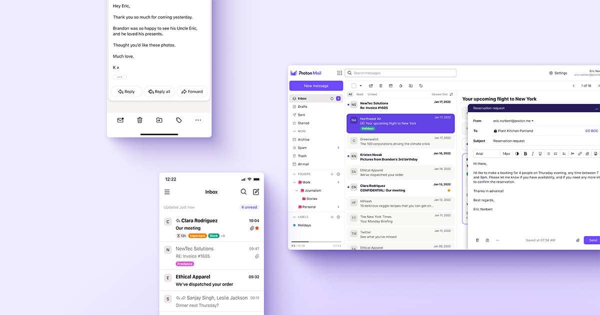 Proton Mail secure encrypted email service with 80% discount.