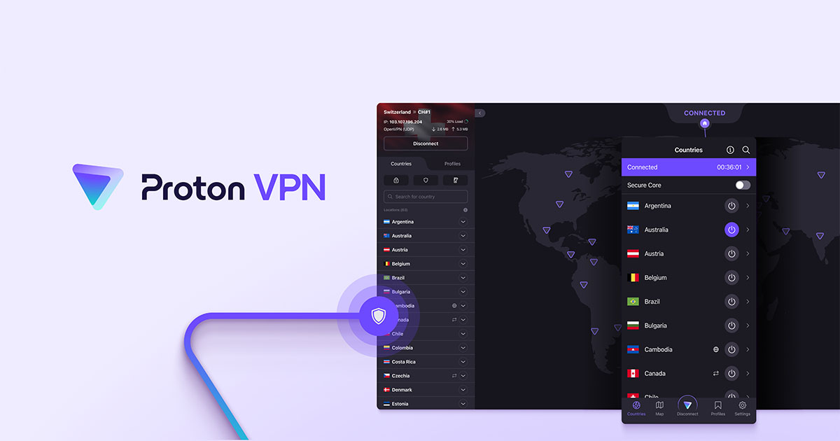 proton vpn map