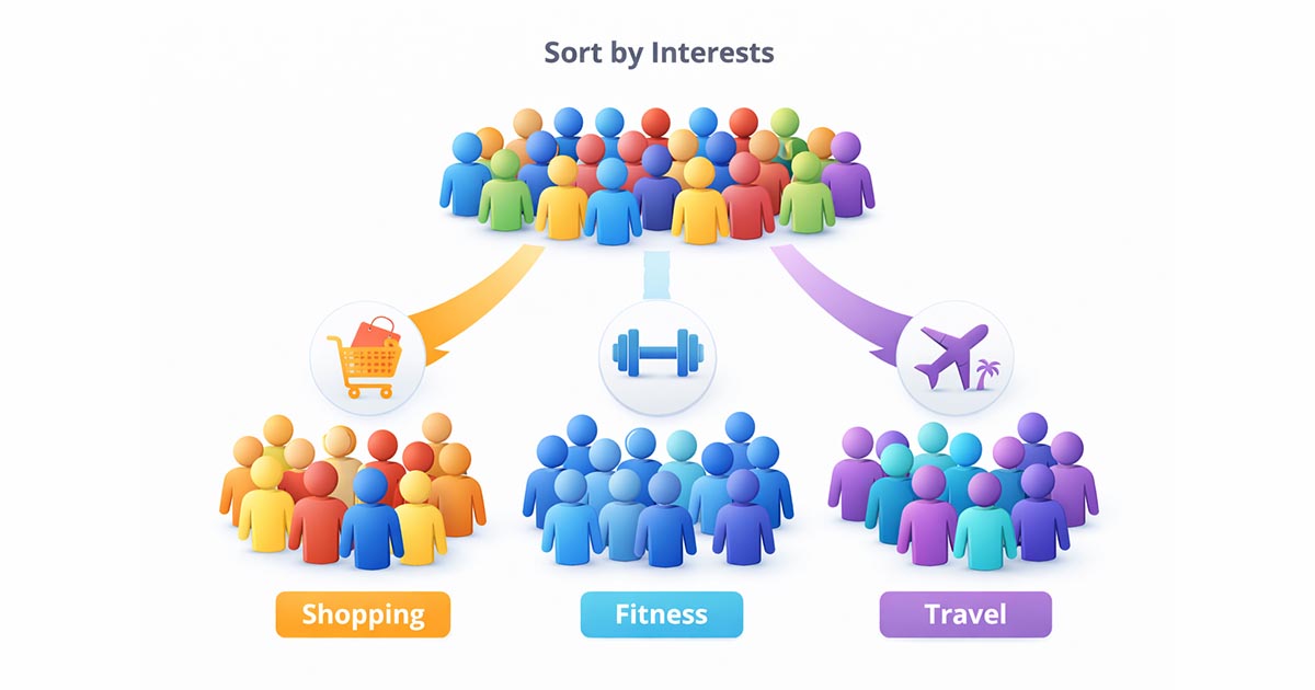 Segmenting your audience for better email marketing results.